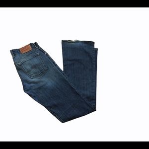 Lucky Brand straight leg blue denim jeans mid rise casual streetwear size 26